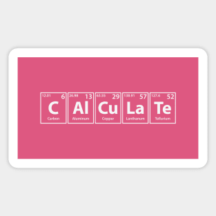 Calculate (C-Al-Cu-La-Te) Periodic Elements Spelling Sticker